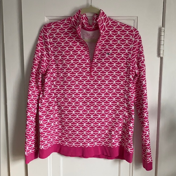 Vineyard Vines Tops - Vineyard Vines 1/4 Zip Pink XS Whale Tail